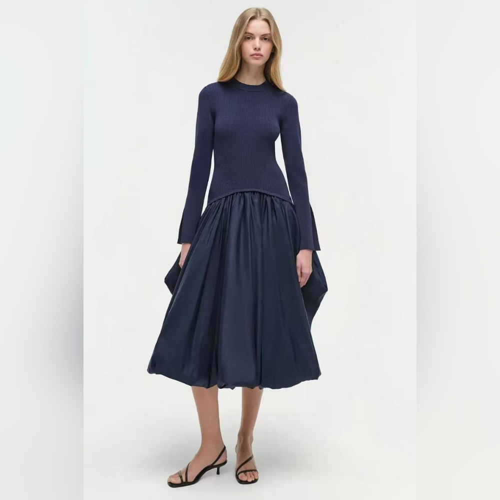 SIMKHAI Kenlie Navy Blue Women's Dress